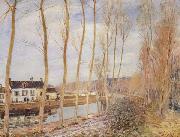 The Canal du Loing at Moret, Alfred Sisley